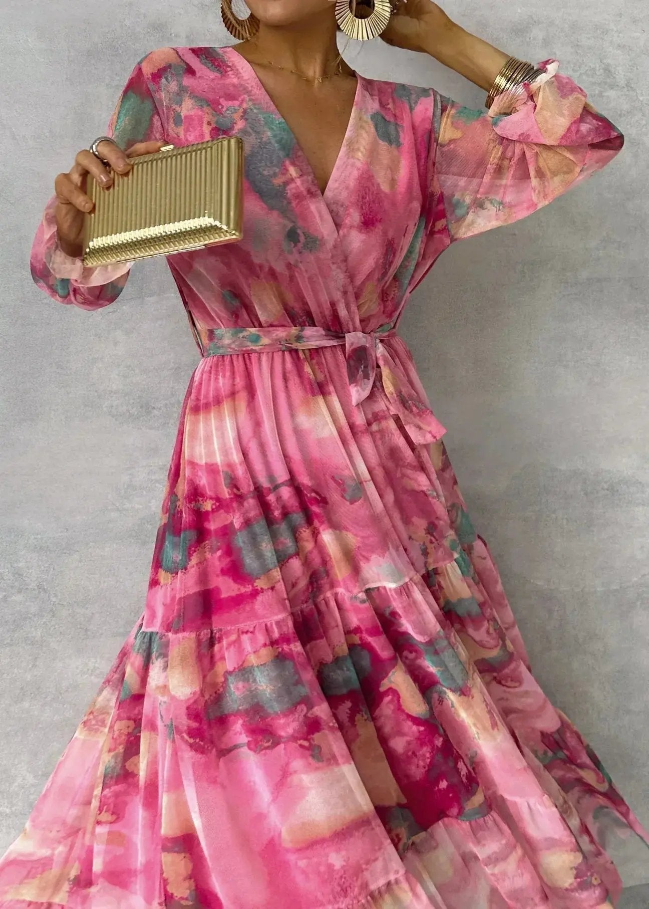 Floral Wrap Dress for Women – Lightweight & Elegant Summer Style 3