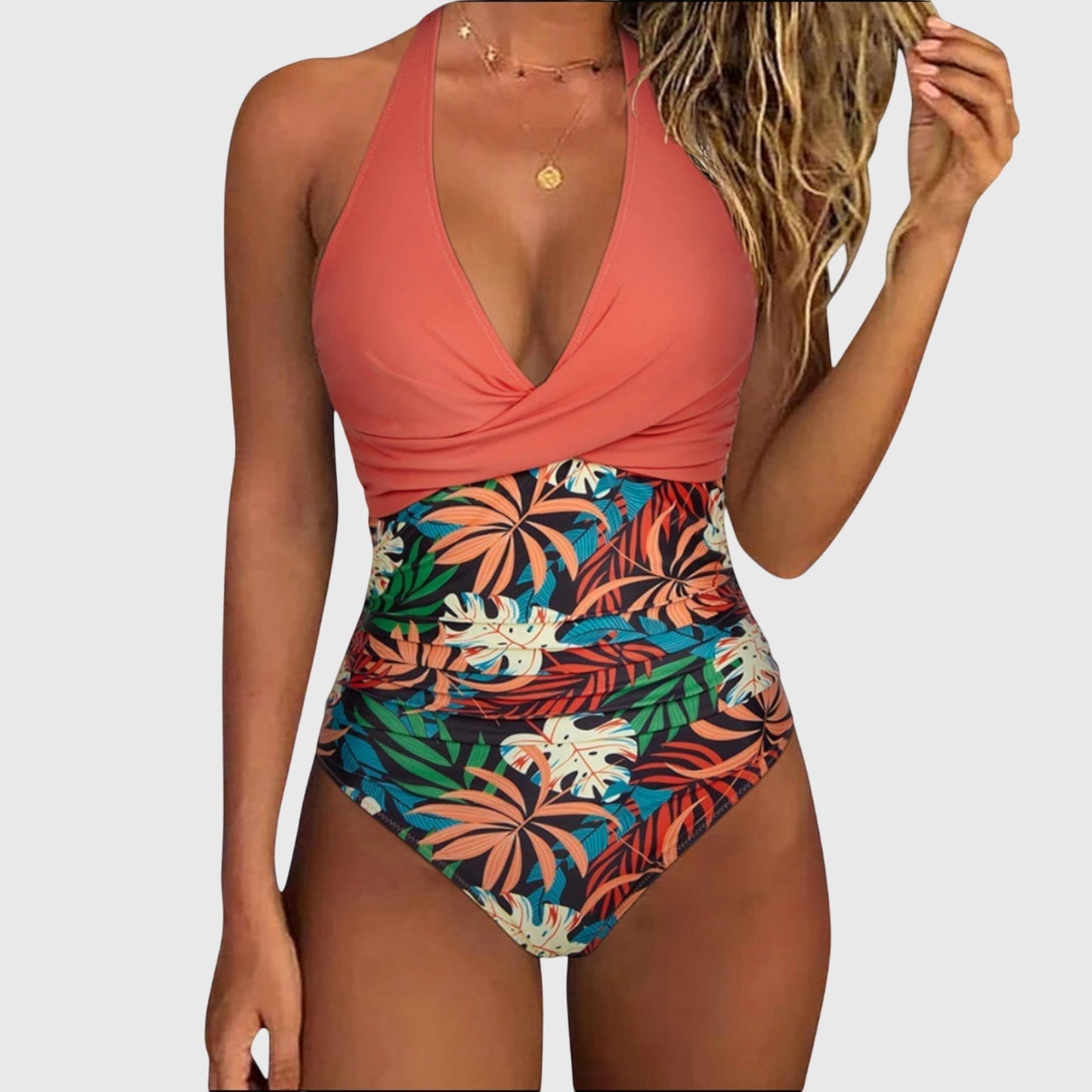 Florence V-Neck Women's Swimwear for Poolside Elegance