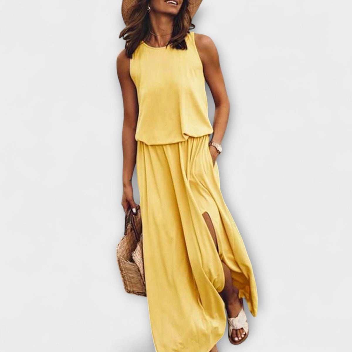 Flowy Sleeveless Dress for Summer Outings