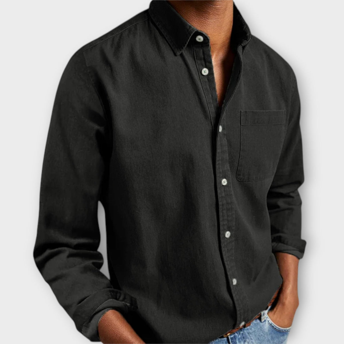 Men's Dress Shirt | Button-Front & Chest Pocket 10
