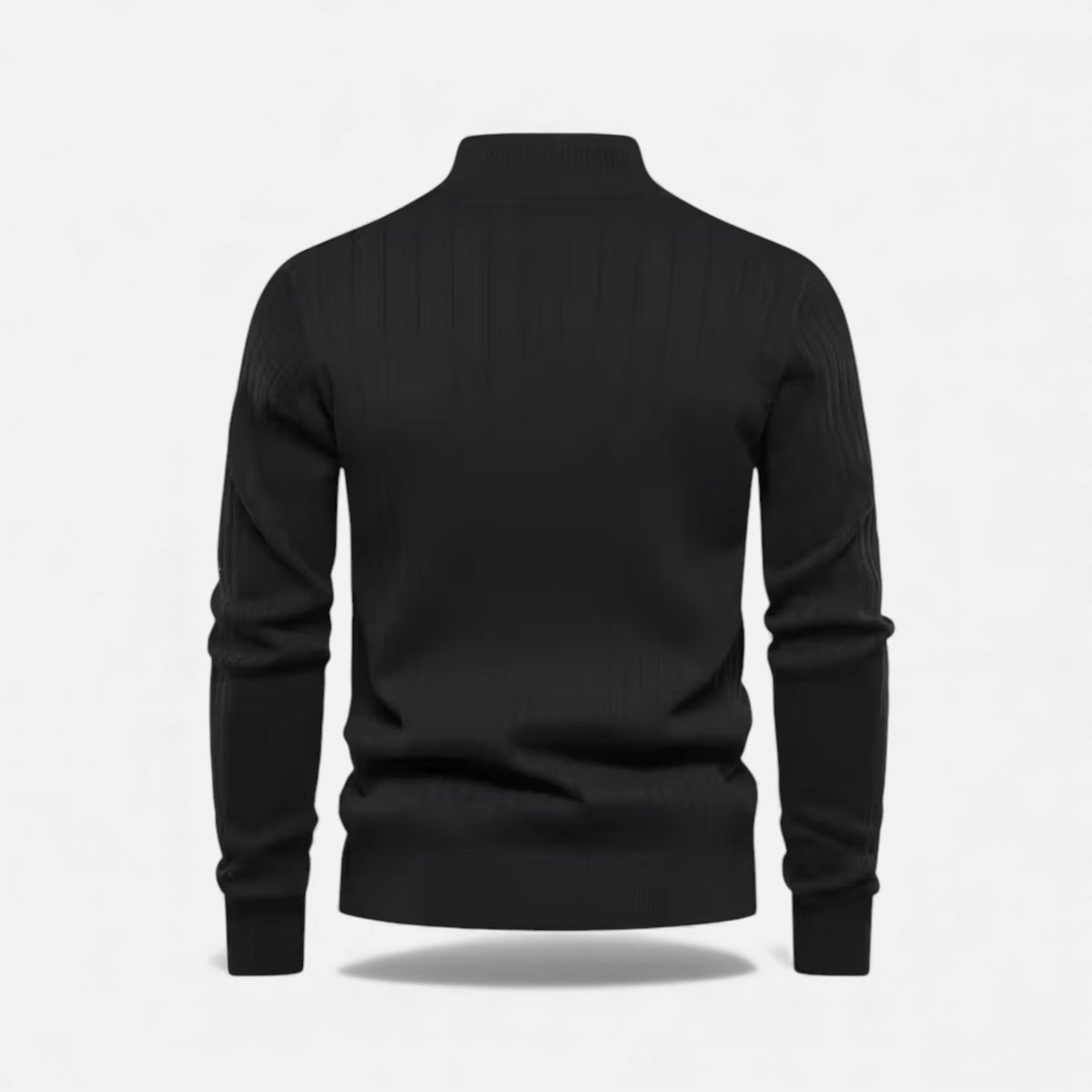 Men's Zip Up Knit Jumper Thermal Sweater Flexible Fit 4