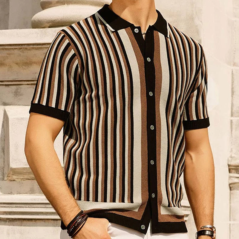 Gentleman's Stripe Premium Polo Shirt 1