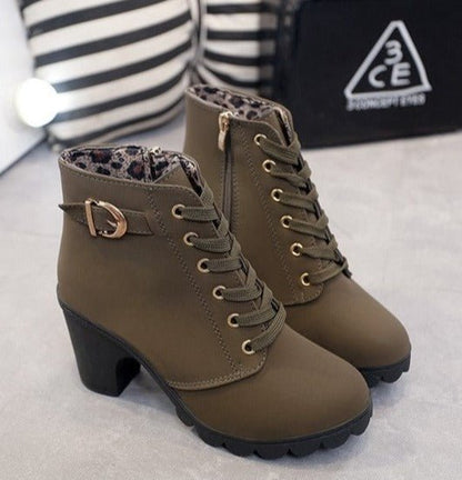 Hazel - Stylish Lace-Up Ankle Boots for Any Occasion