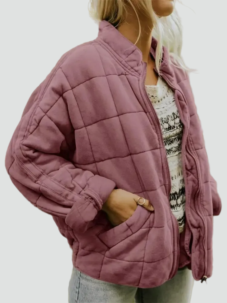 Women's Quilted Bomber Jacket | Casual Everyday Comfort 3