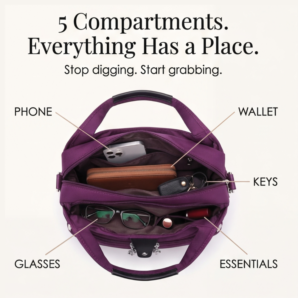Women's Crossbody Bag | Multi Pocket & Anti-Theft 6