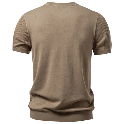 Men's Henley Shirt | Ribbed Knit Design