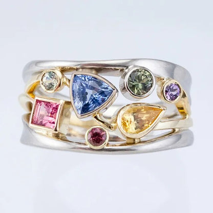 Vintage Multihued Zirconia Ring