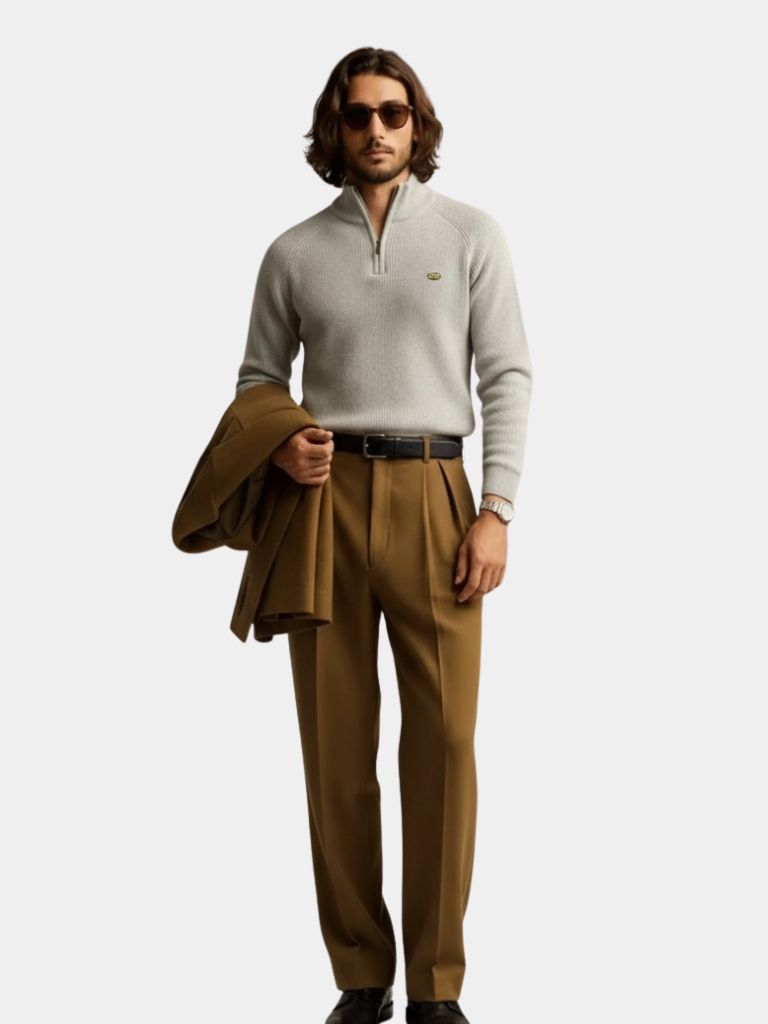 Men's Quarter-Zip Sweater | Embroidered & Comfort Fit 3