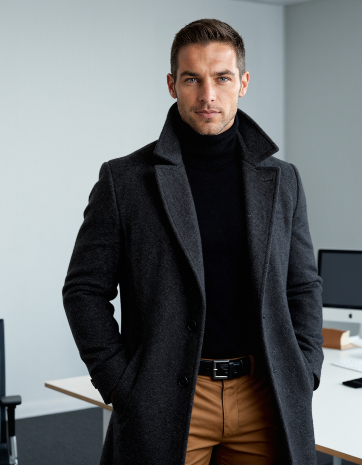 Men’s Classic Cotton Winter Overcoat