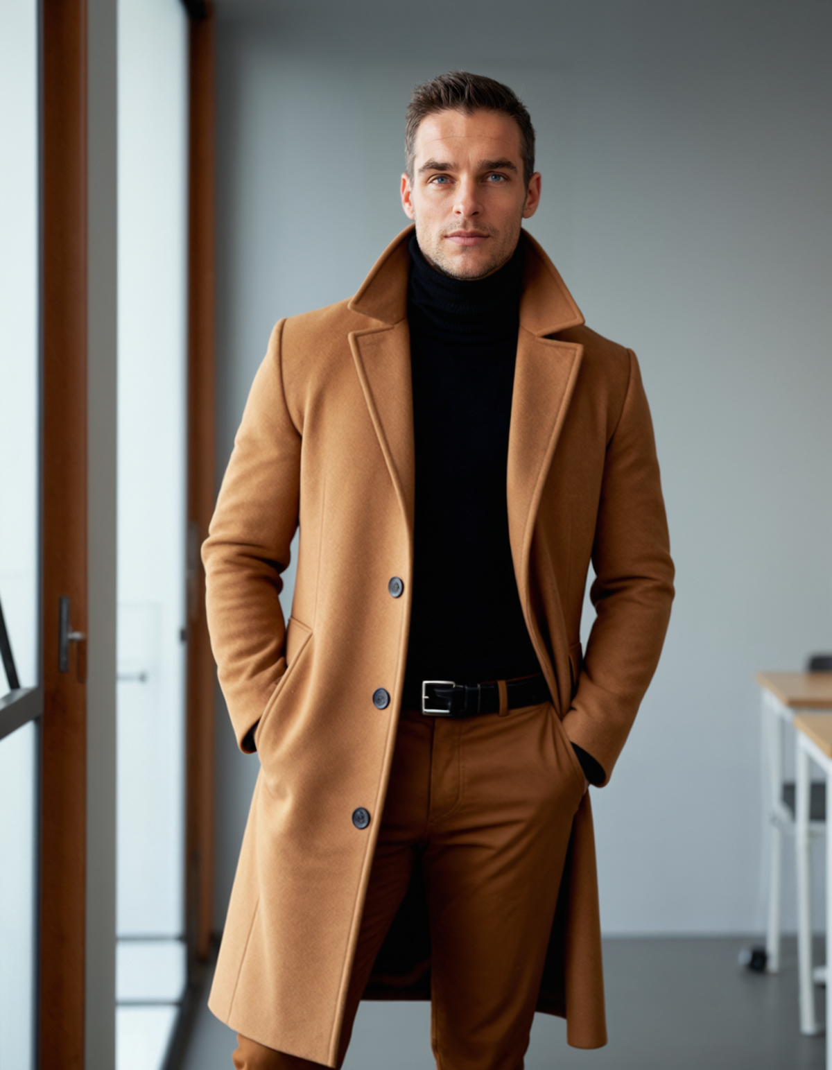 Men’s Classic Cotton Winter Overcoat