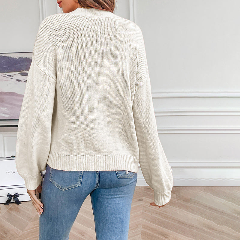 Women's Knitted Cardigan | Floral Print Design 6