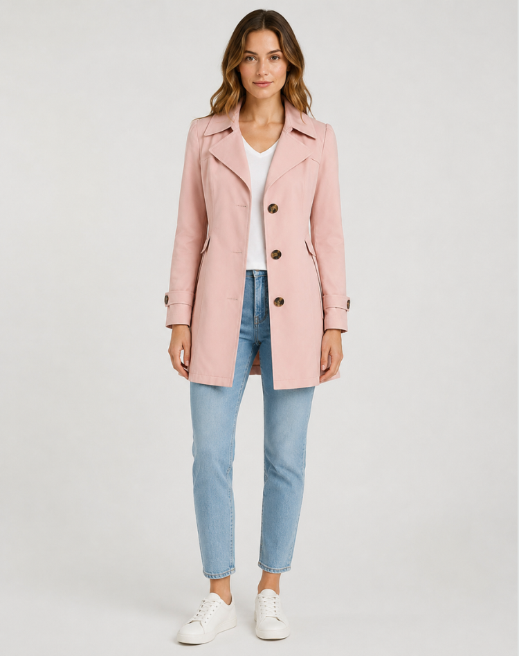 Women's Trench Coat | Belted Classic Design 4