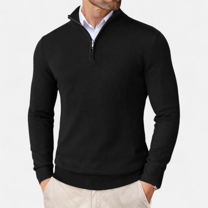 Men's Zip Up Jumper Slim Fit Lightweight Knit Sweater 4