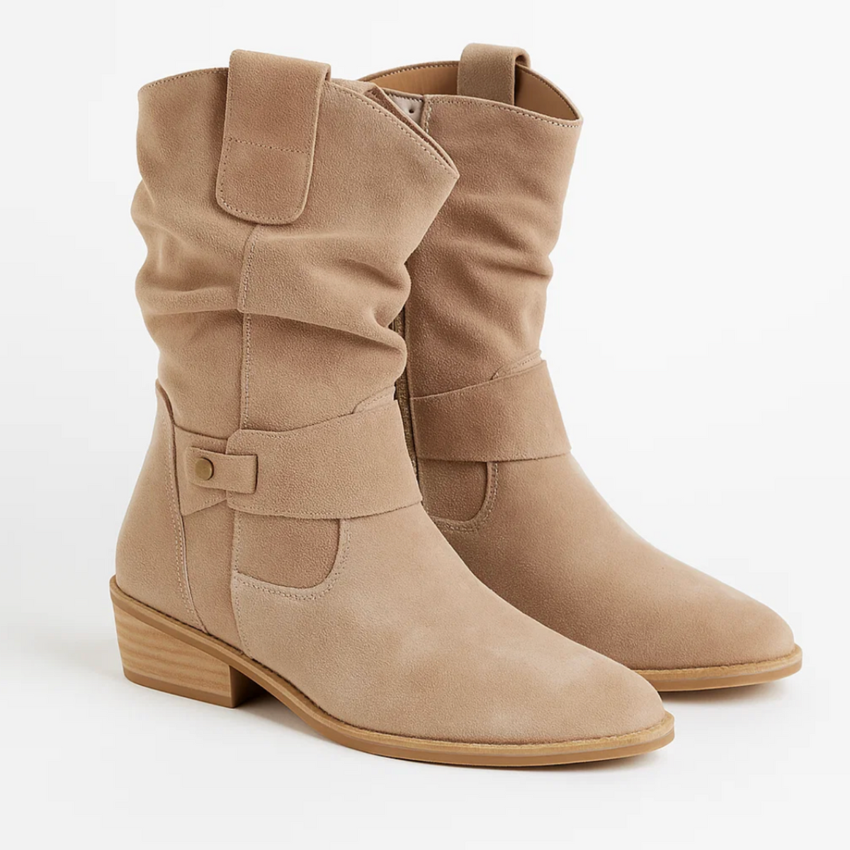 Women's Low Heel Ankle Boots Side Zip Booties Minimalist Design 2