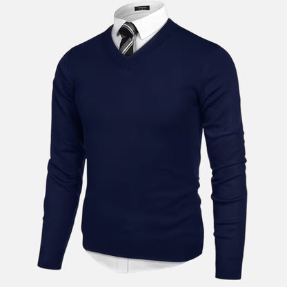 Men's V-Neck Knit Sweater | Soft & Warm 7