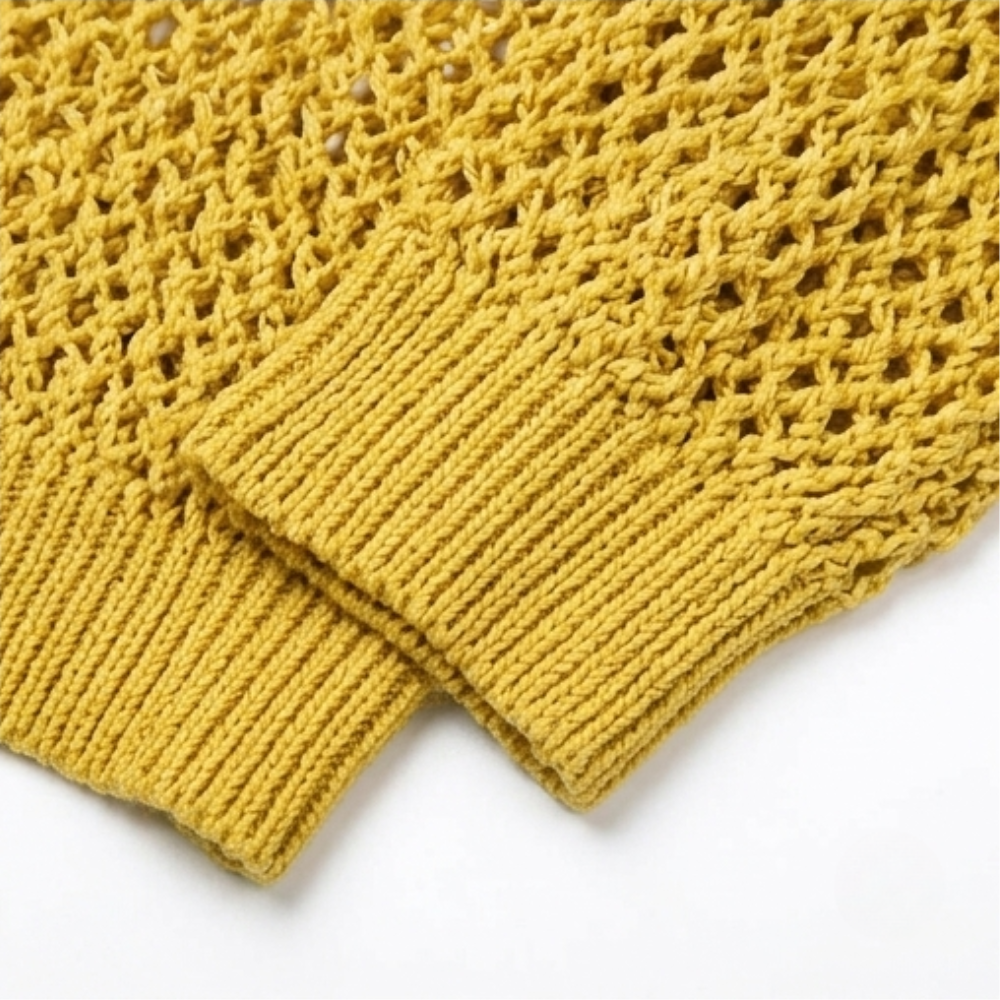 Women's Hooded Knit Pullover | Open-Weave & Relaxed Fit 10