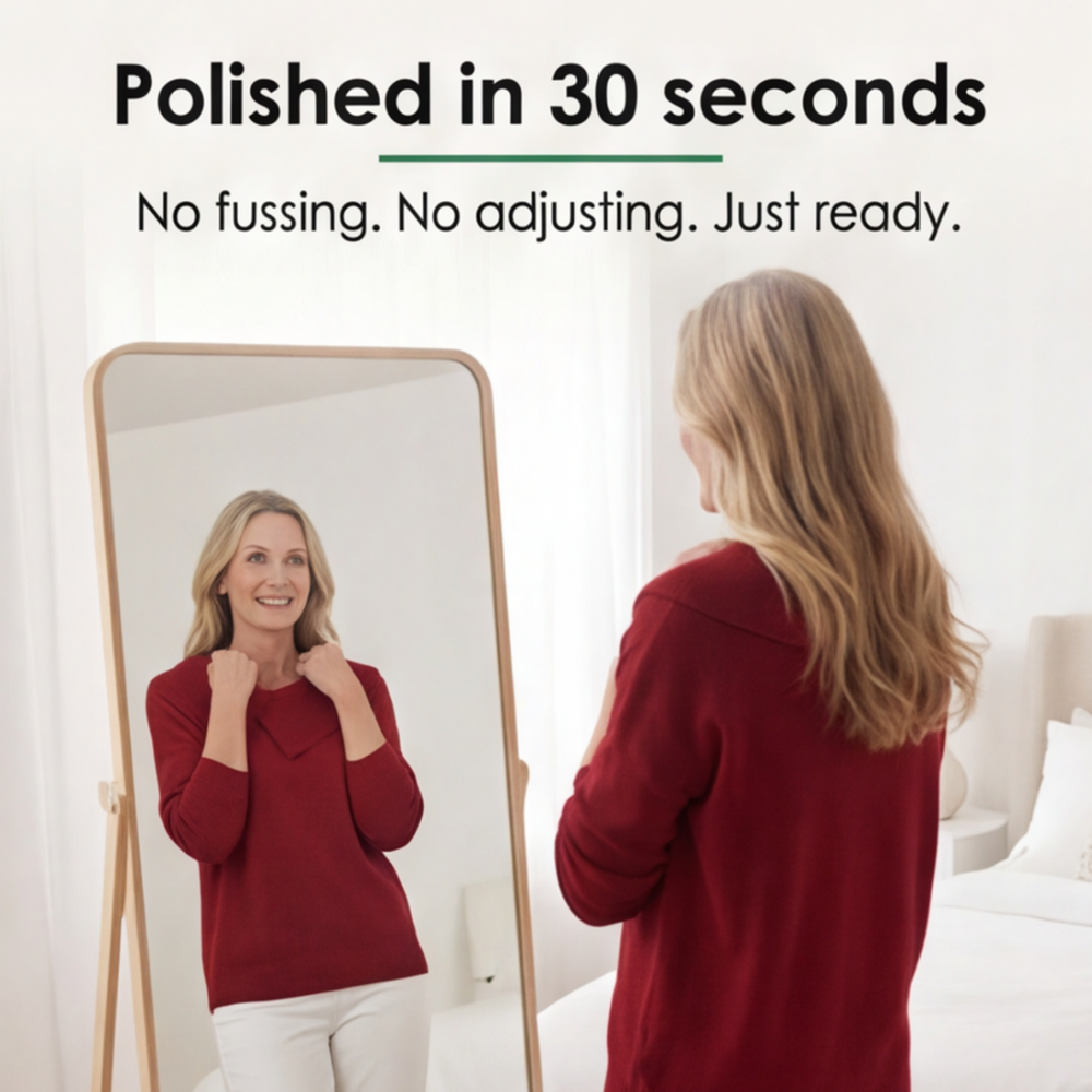 Women's Asymmetric Collar Knit Sweater | Effortless Polish 7