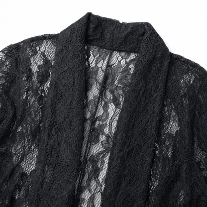 Women's Floral Lace Blazer | Open-Front & Lightweight Layer 7