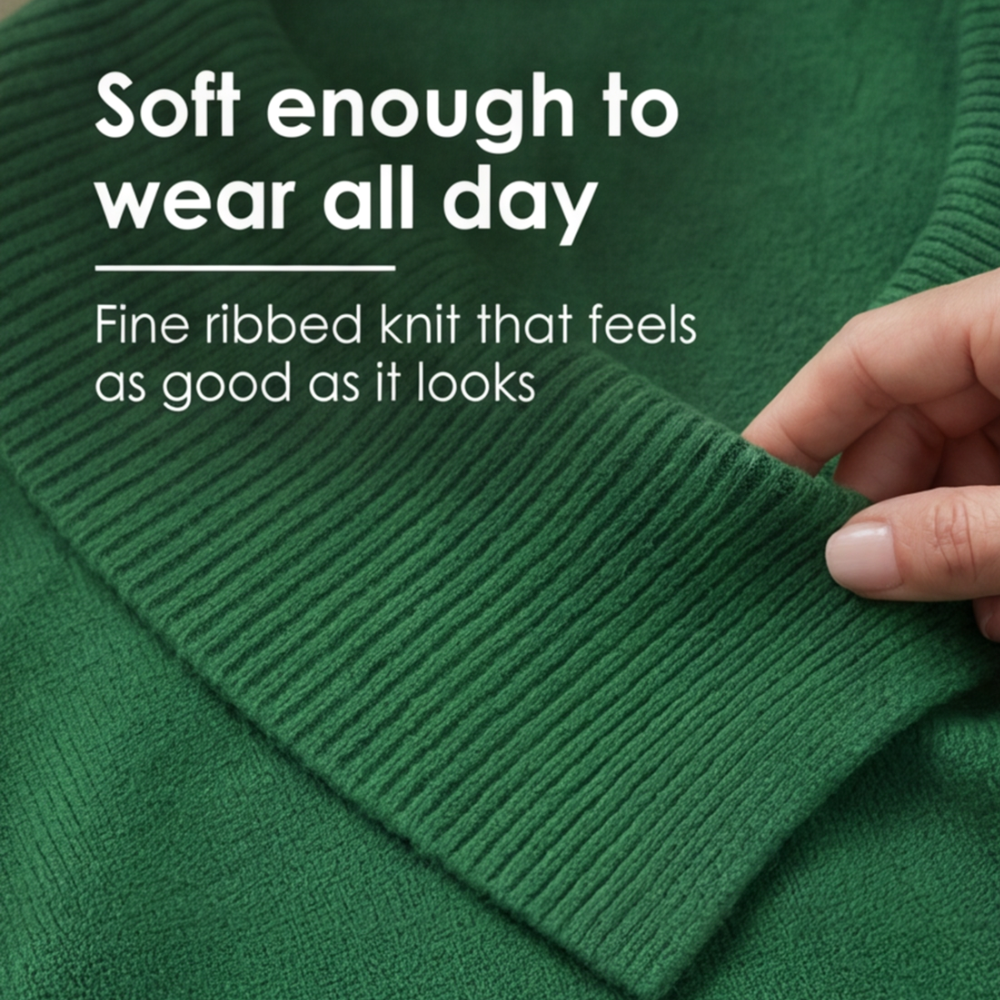 Women's Asymmetric Collar Knit Sweater | Effortless Polish 9