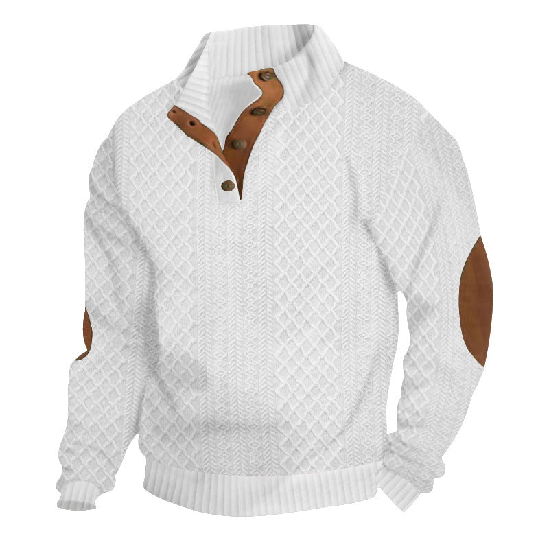 Men's Jacquard Jumper | Classic O-Neck & Relaxed Fit 2