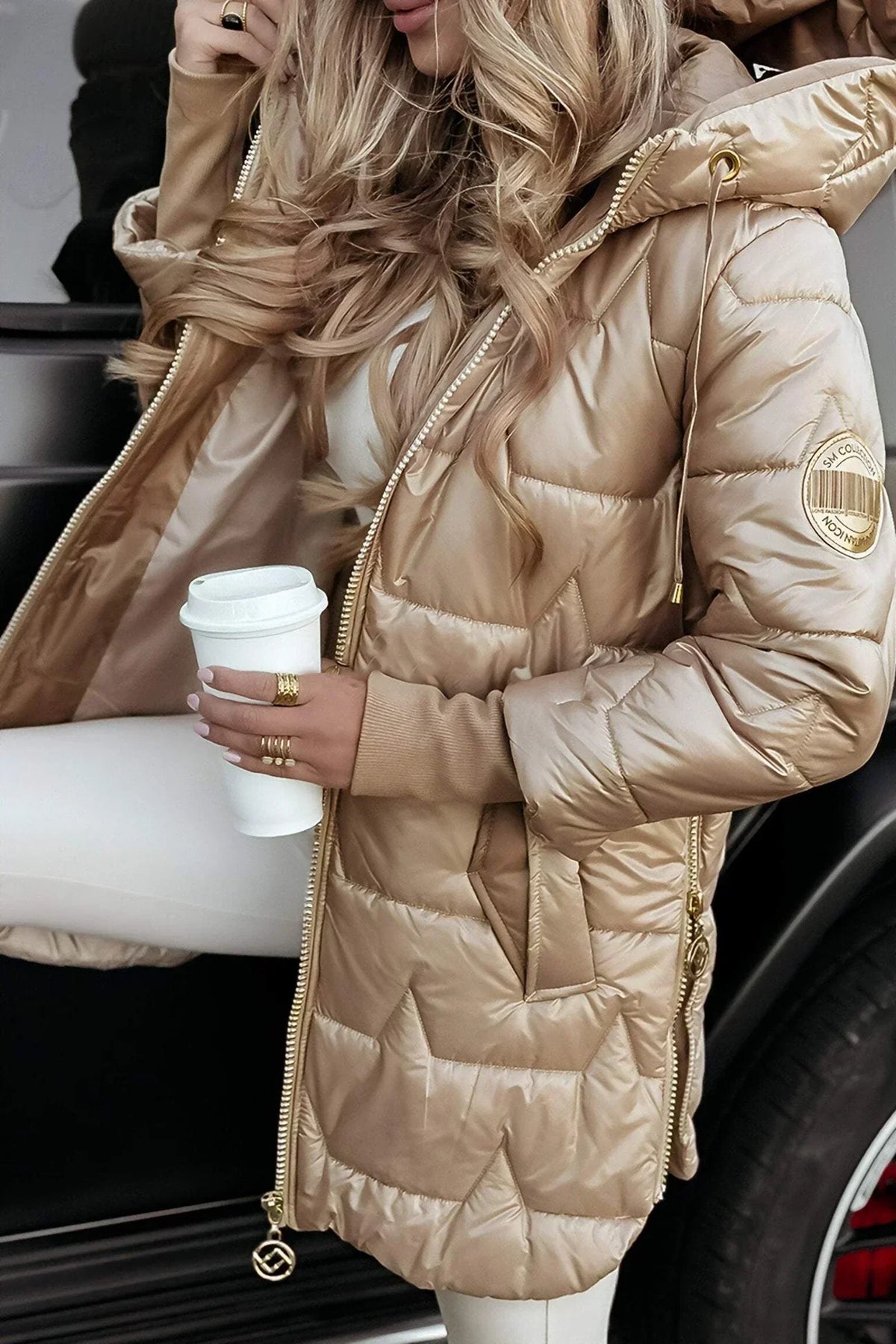 Women's Quilted Winter Coat | Hooded & Warm 7