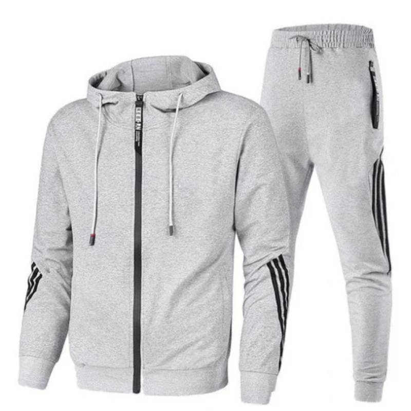 Men's 2 Piece Tracksuit Athletic Fit Jogger Set Pockets 1