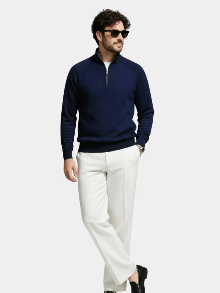 Men's Crest Pullover Sweater Tailored Fit Knit Jumper 3