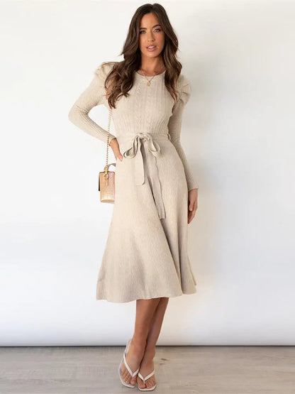 Knitted Midi Dress for Women – Cozy & Chic Style 0