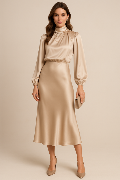 Kriz | High Waist Midi Dress 0