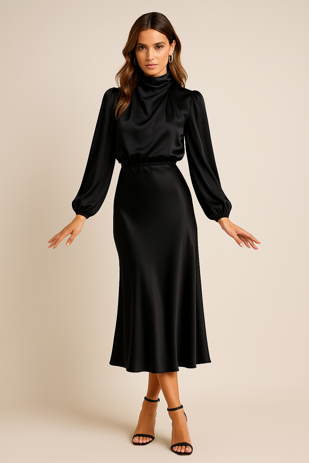 Kriz | High Waist Midi Dress 9