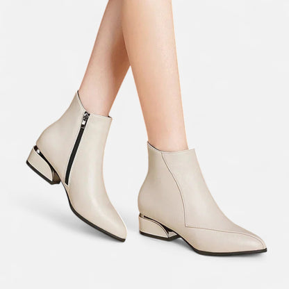 Women's Pointed Toe Ankle Boots Side Zip Cushioned Insole 5