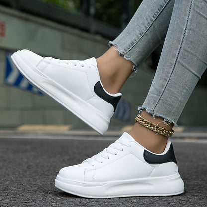 Ladies' Leather Sneakers White - Light and Comfortable 2