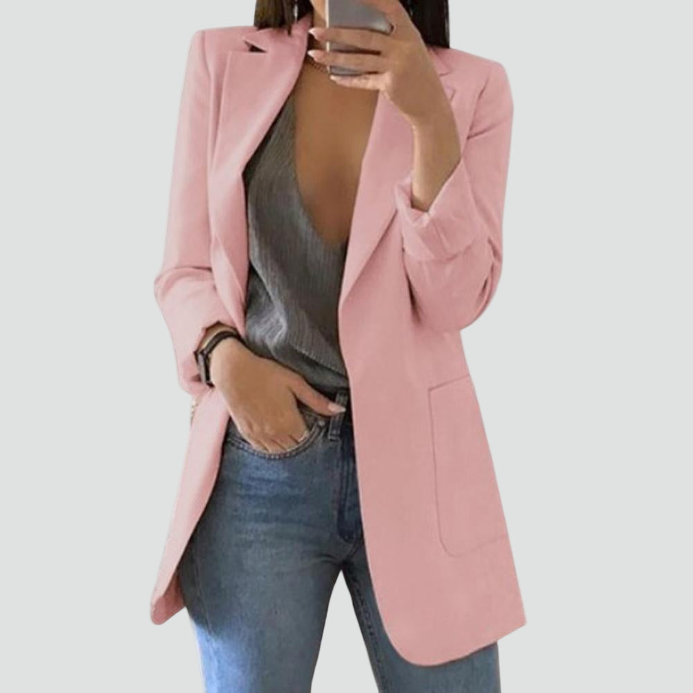 Women's Long Blazer | Classic Lapels & Slimming Fit 5