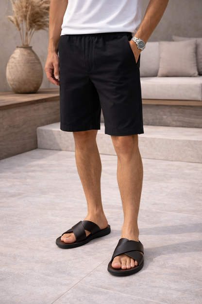 Lawrence | Men’s Cross Strap Leather Slide Sandals 2
