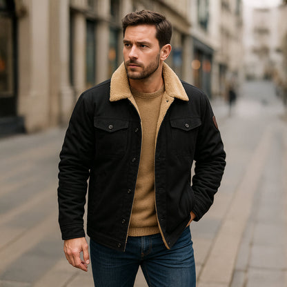 Fleece Lined Winter Coat for Men