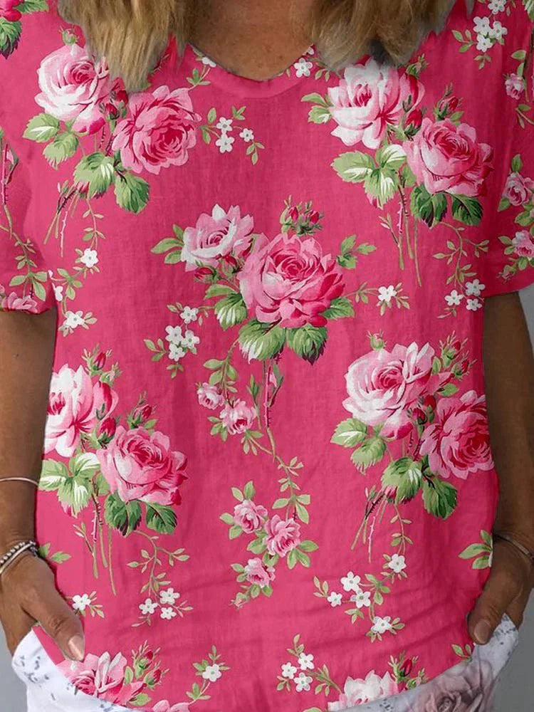 Lisa | Artistic Floral Cotton Shirt for Any Occasion