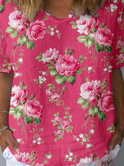 Lisa | Artistic Floral Cotton Shirt for Any Occasion