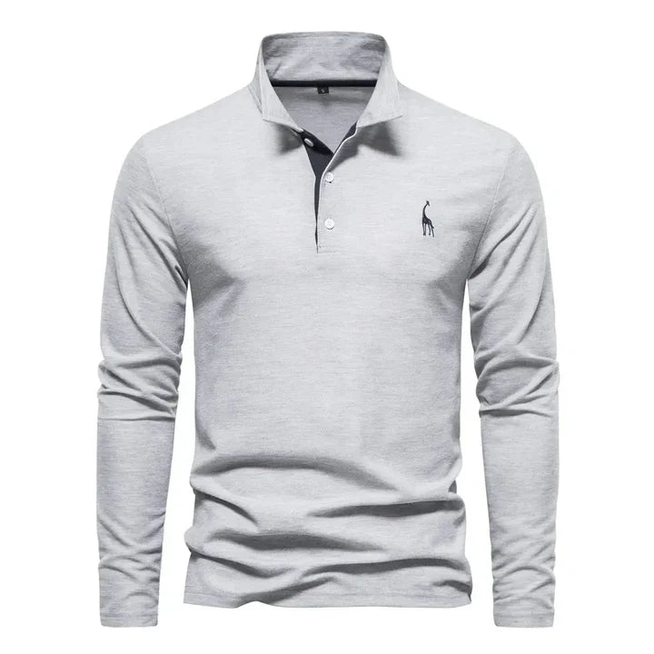 Long-Sleeved Polo Shirt for Men 3