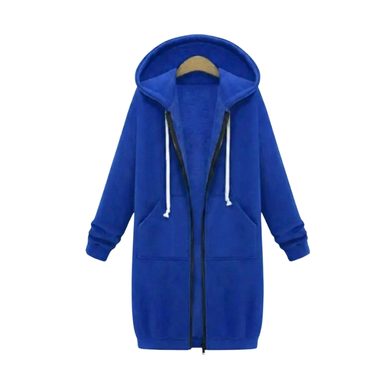 Longline Zip Hoodie for Women – Cozy & Versatile Layering Piece 1