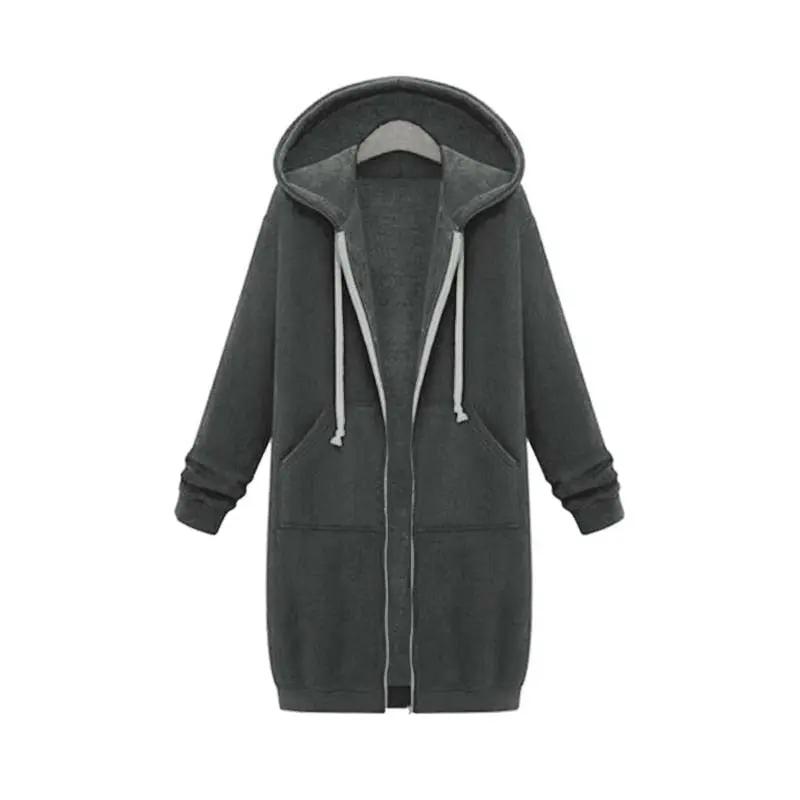 Longline Zip Hoodie for Women – Cozy & Versatile Layering Piece 5