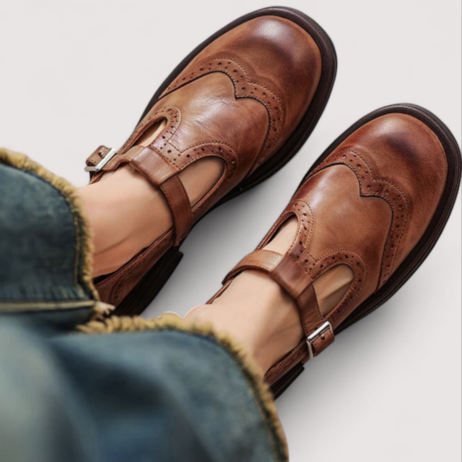 Louisa - Elegant Leather Mary Jane Shoes 0