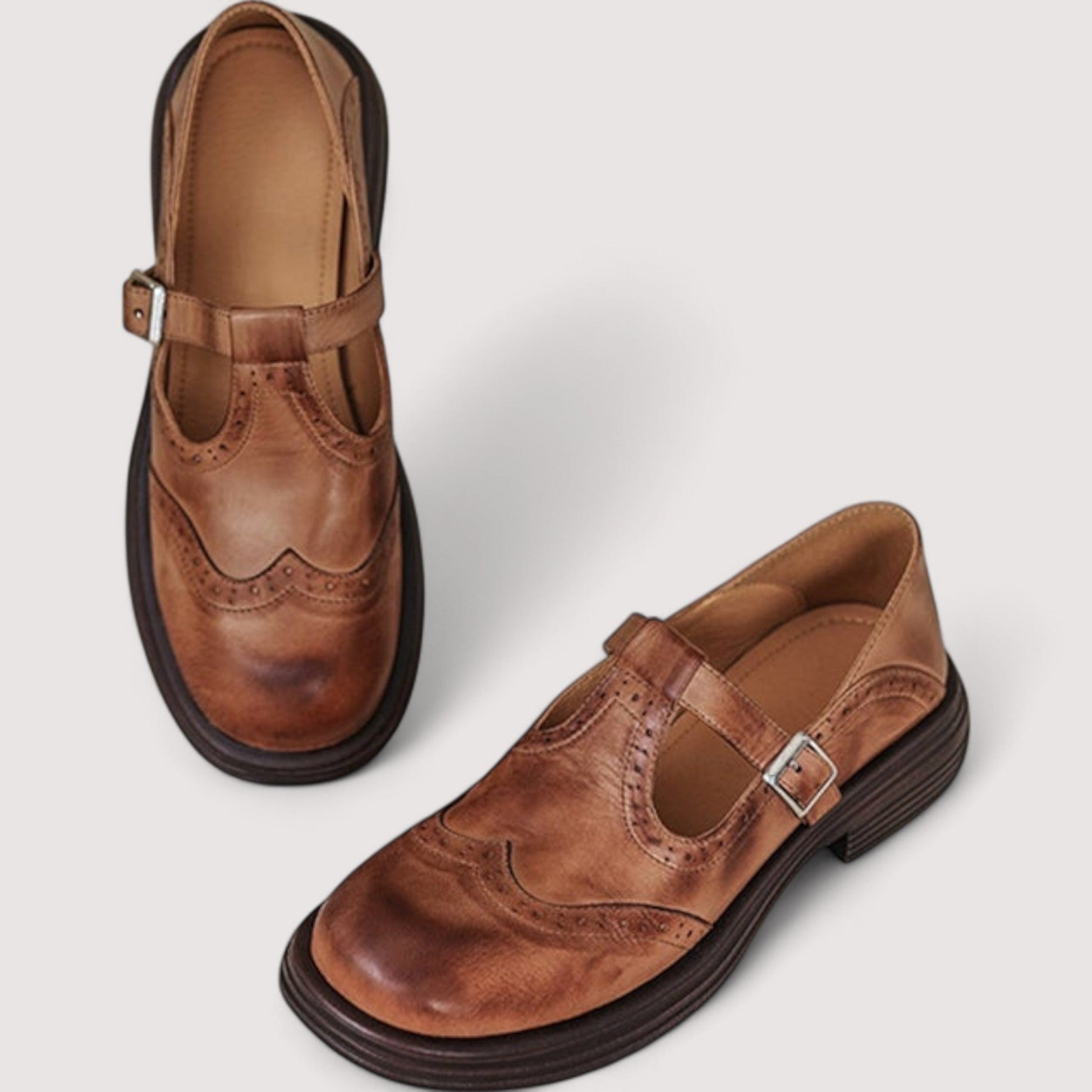 Louisa - Elegant Leather Mary Jane Shoes 1