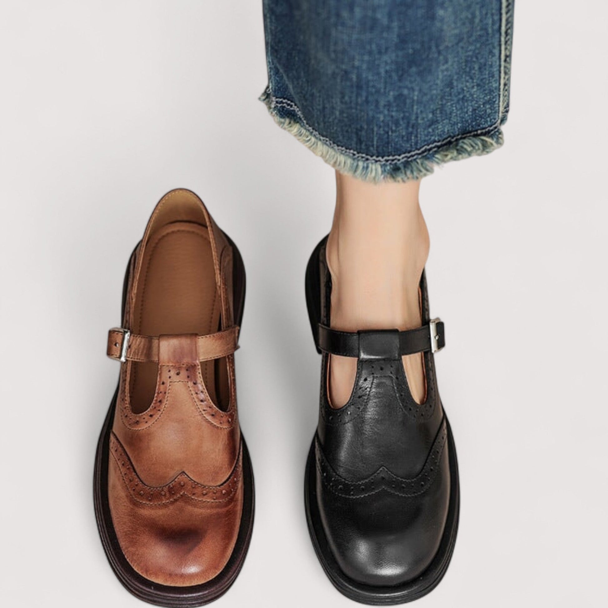 Louisa - Elegant Leather Mary Jane Shoes 6