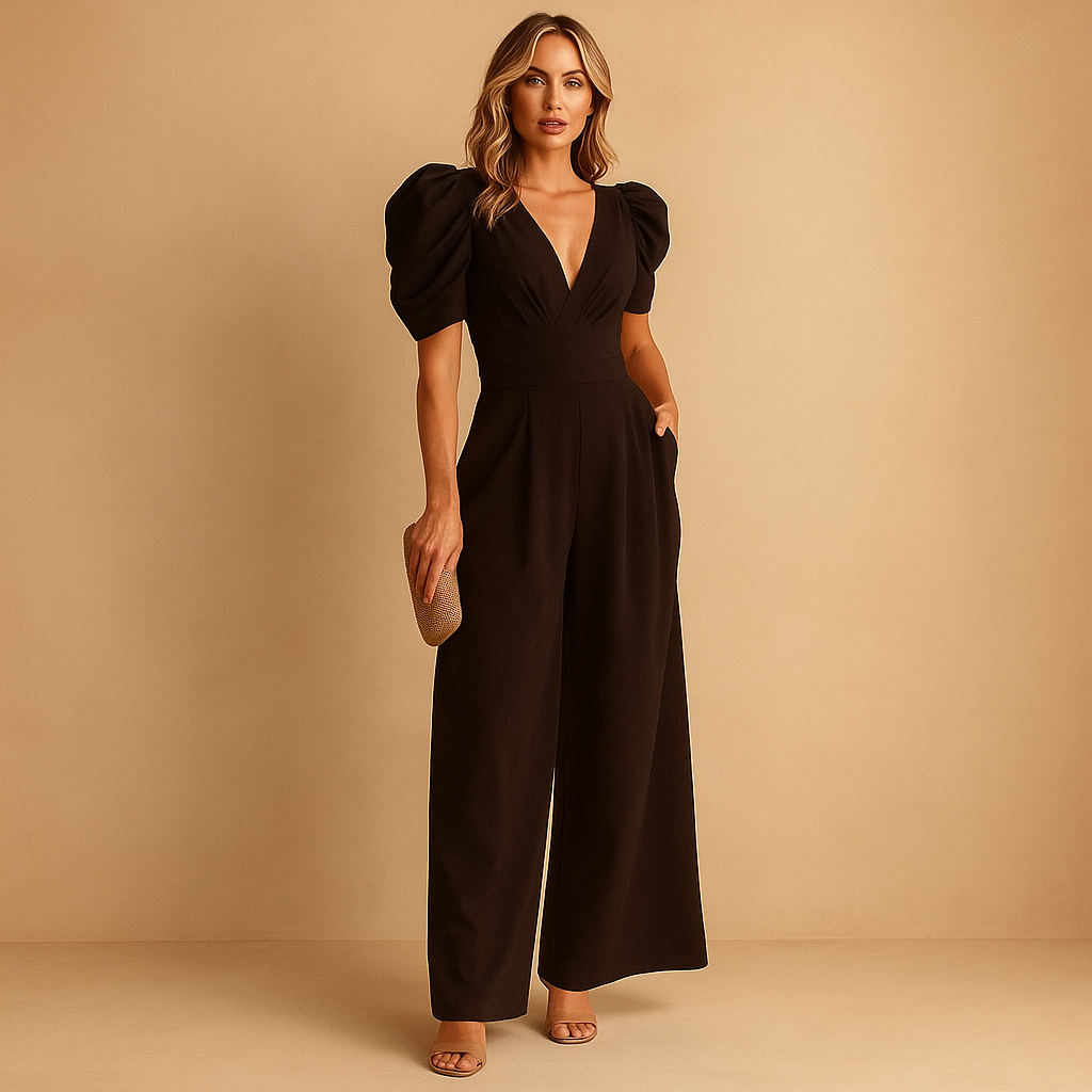 Luna Fashion House | Women's Elegant Tailored Jumpsuit – Wide Leg Formal One Piece 1