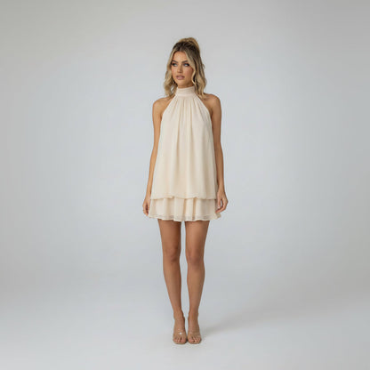 Luna Fashion House | Women's Tie Back Sleeveless Mini Dress 1