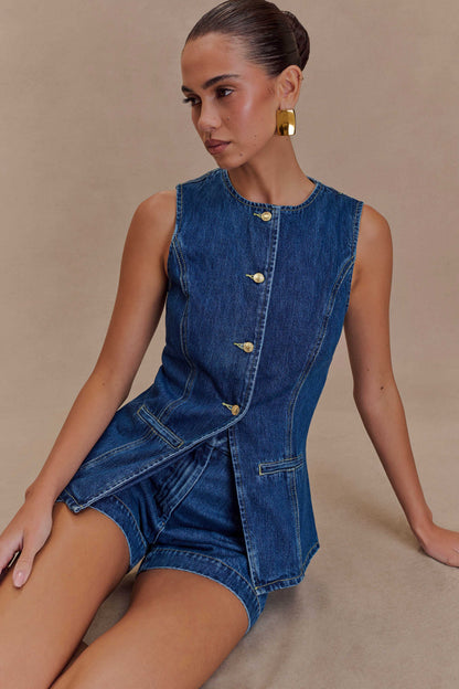 Luna Fashion House | Women’s Two Piece Set – Sleeveless Top & High Waist Shorts 2