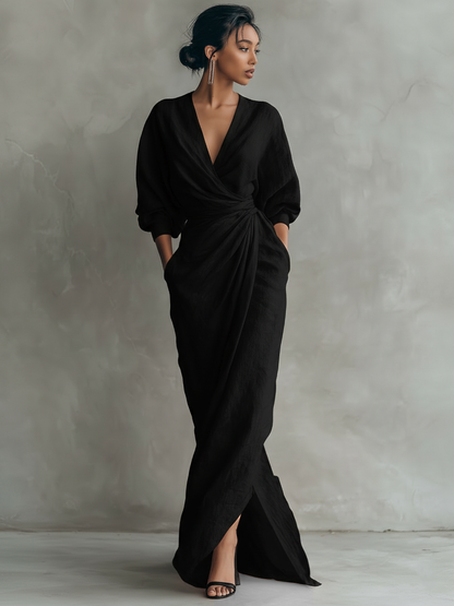 Luna Fashion House | Women's V Neck Maxi Dress Summer Holiday 3