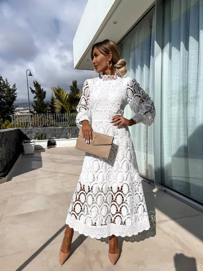 Women's Midi Dress | Elegant Lace & Timeless Style