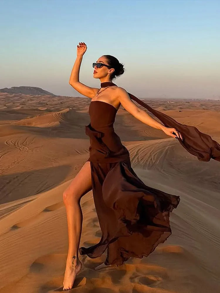 Women's Maxi Dress | Asymmetric Design & Elegant Silhouette