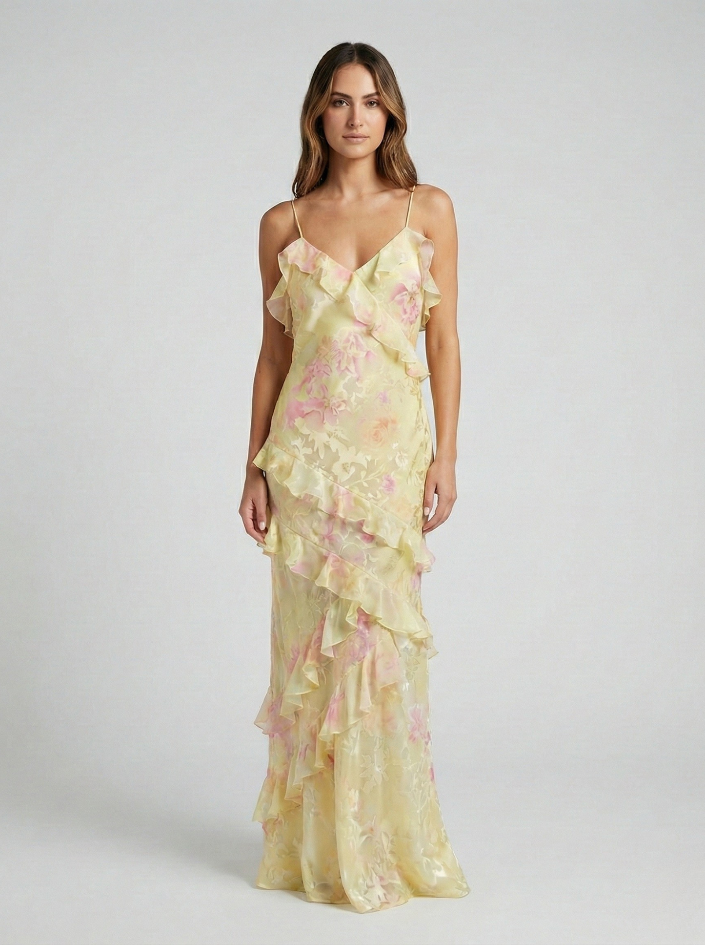 Women's Ruffle Maxi Dress | Floral Print & Romantic Tiered Design